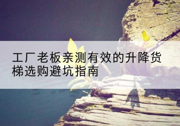 万载升降货梯怎么选-工厂老板亲测有效的升降货梯选购避坑指南